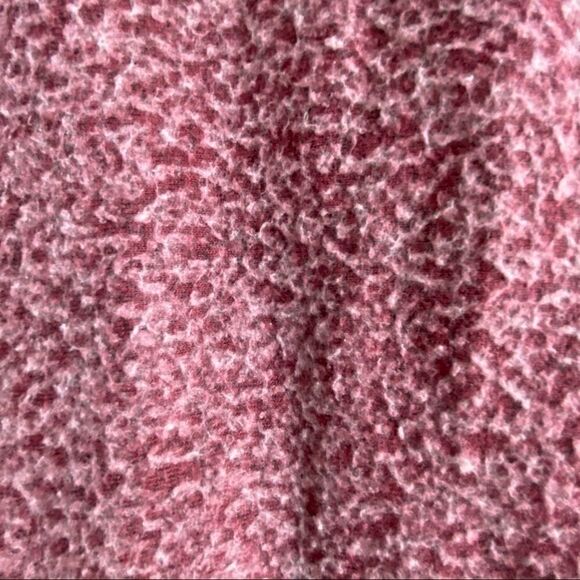 Hummingbird Burgundy Fuzzy Split Back Turtleneck - Picture 3 of 7